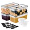 Sorbus Large Food Storage Containers - Pack of 4 with Air Tight, Four-Way Snap Lids